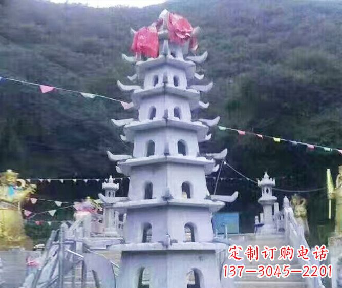 漳州园林景观大理石宝塔石雕