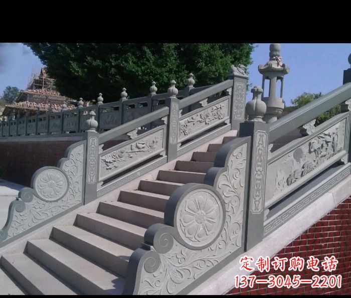 漳州园林景观大理石栏板雕塑 (4)