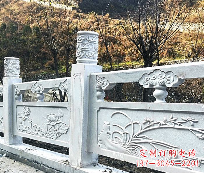漳州园林景观大理石栏板石雕 (7)