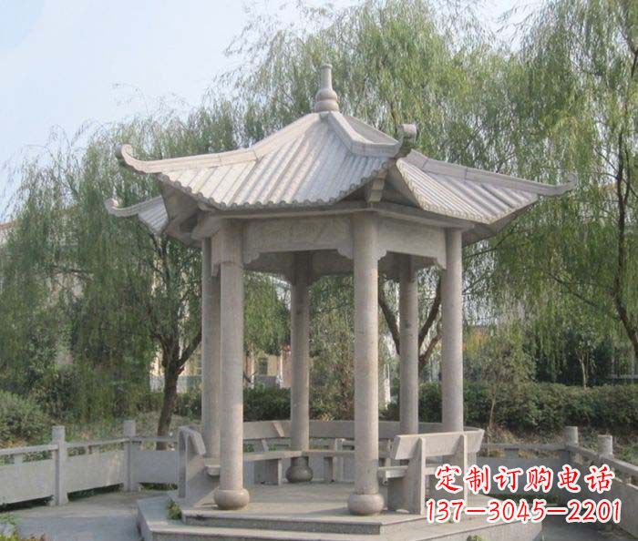 漳州园林景观大理石凉亭石雕