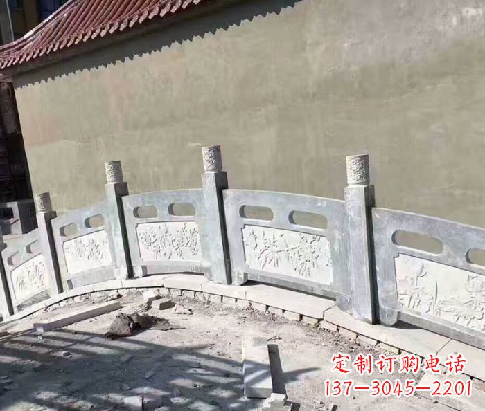 漳州园林景观大理石桥栏板石雕 (5)