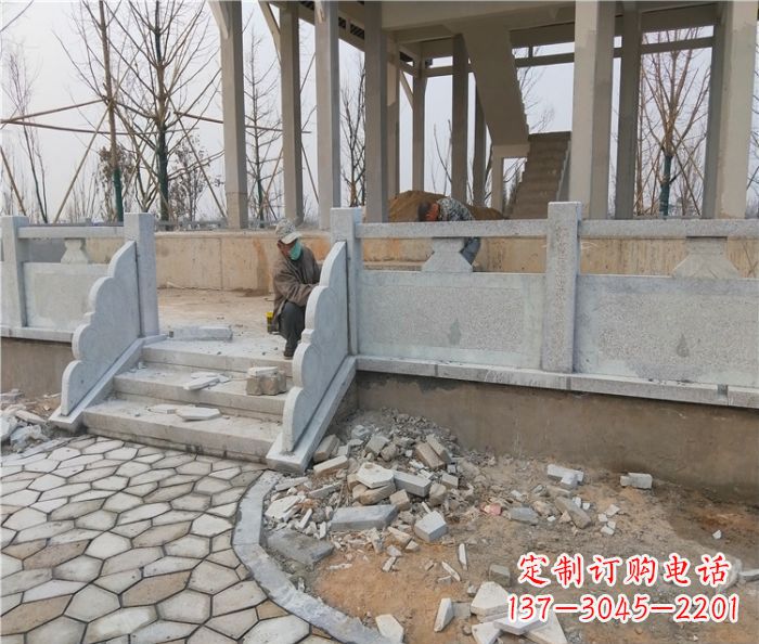 漳州园林景观大理石桥栏板石雕_2 (2)