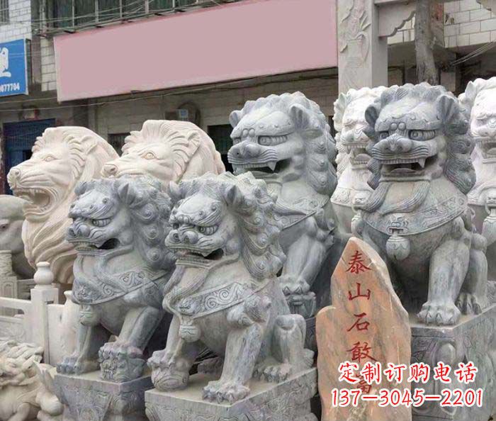 漳州园林景观仿古狮子石雕