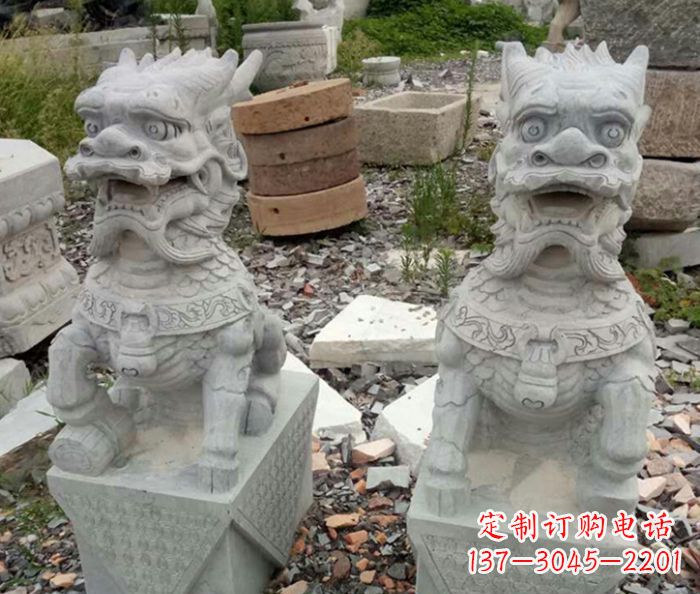 漳州园林景观仿古麒麟石雕