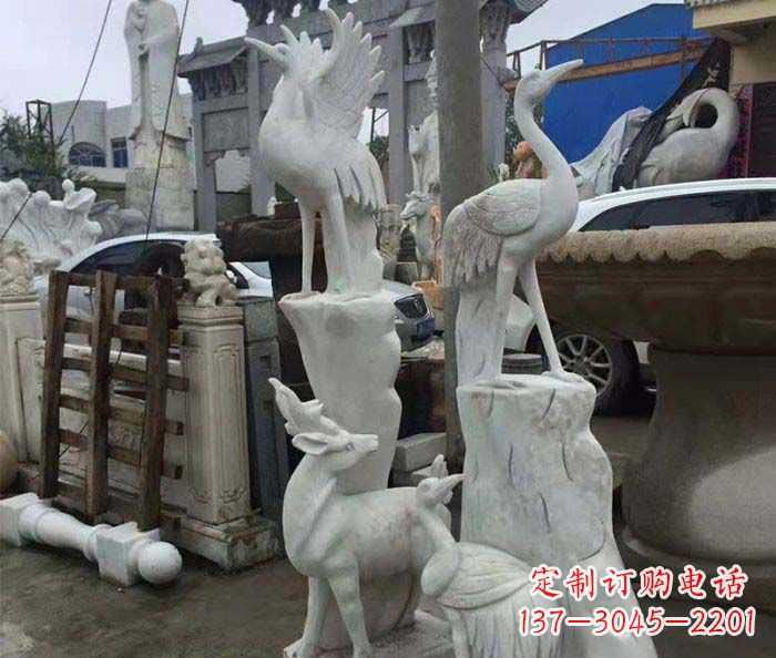 漳州园林景观仙鹤石雕