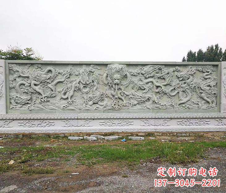 漳州园林九龙壁景观石雕