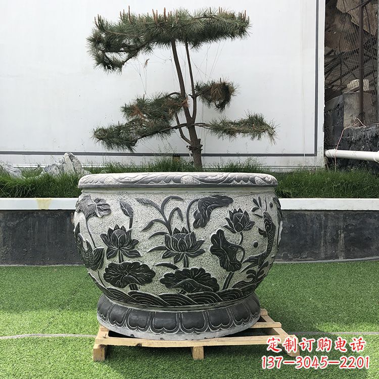 漳州园林石雕水缸