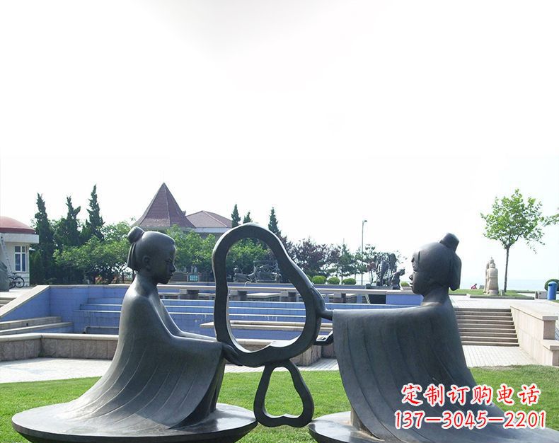 漳州园林铸铜孔融让梨雕塑