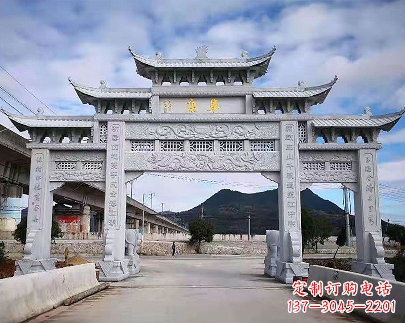 漳州张掖石雕牌坊雕刻