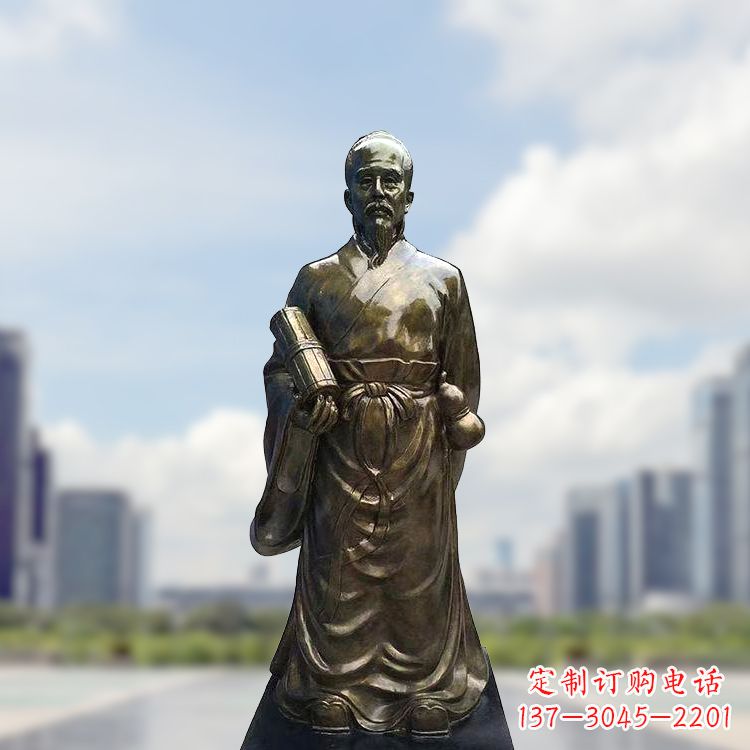 漳州张仲景仿铜玻璃钢雕塑
