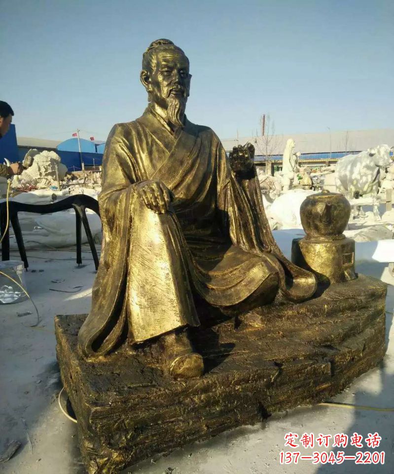 漳州张仲景人物铜雕