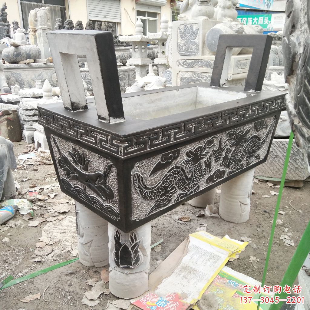 漳州长方形石雕香炉