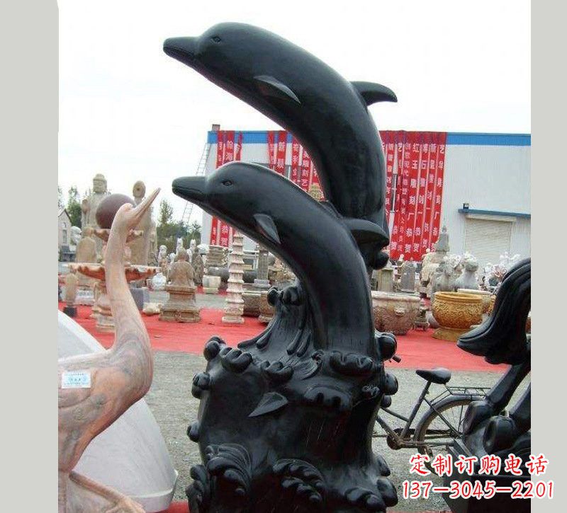 漳州中国黑海豚石雕