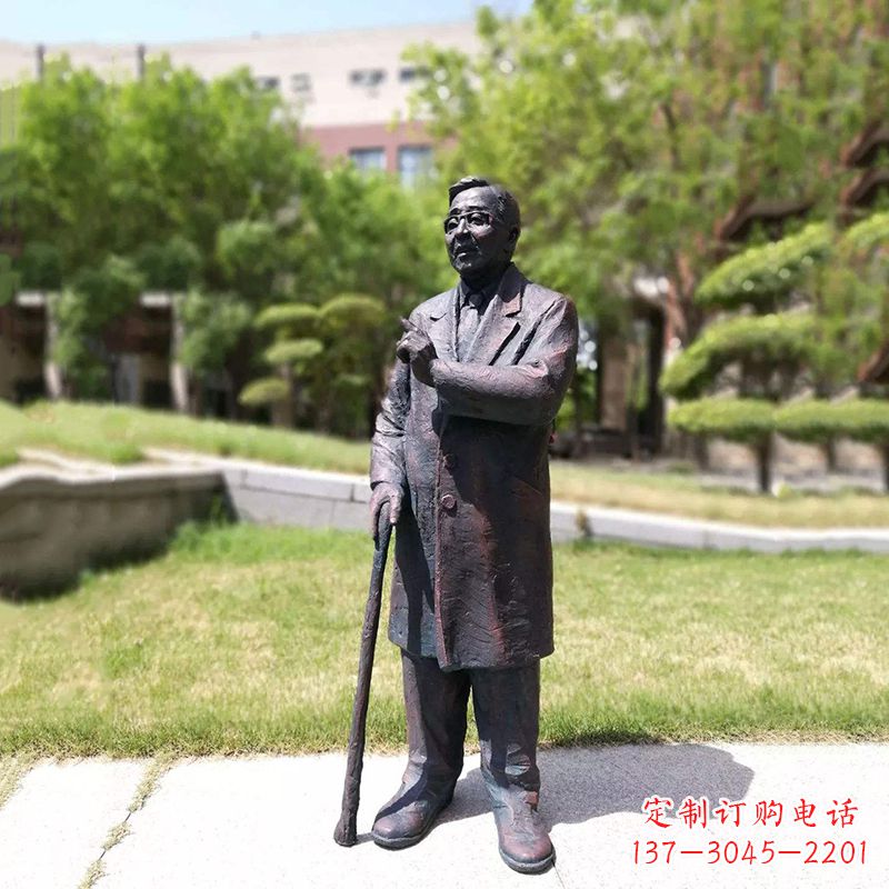 漳州中国名人著名数学家华罗庚铜雕像