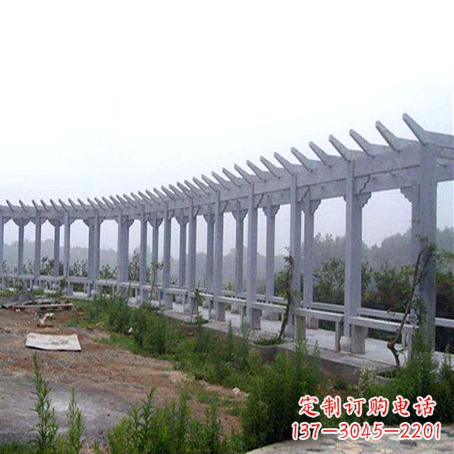 漳州中式花架石雕长廊