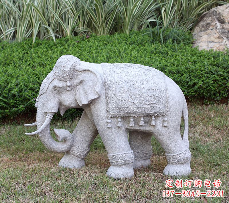 漳州中式石雕大象