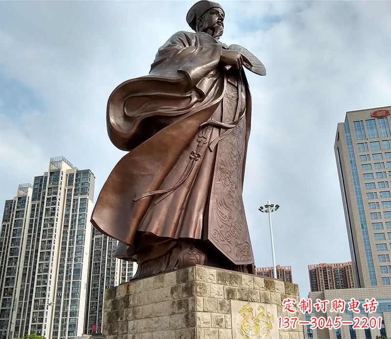 漳州诸葛亮人物铜雕