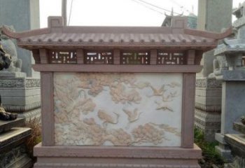 漳州园林景观松鹤石浮雕影壁