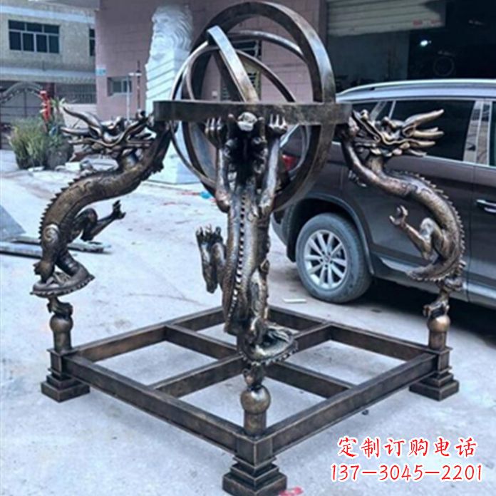 漳州铸铜浑天仪景观雕塑摆件