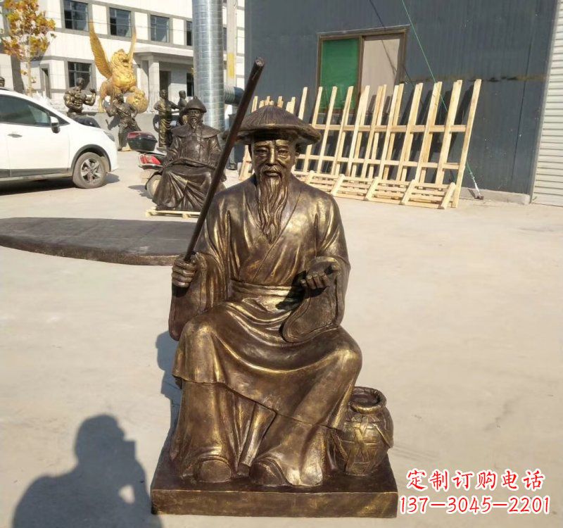 漳州铸铜姜太公钓鱼
