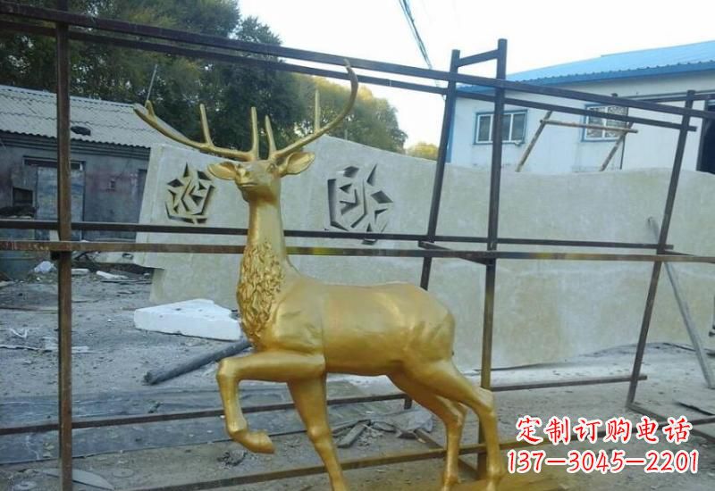 漳州铸铜梅花鹿雕塑