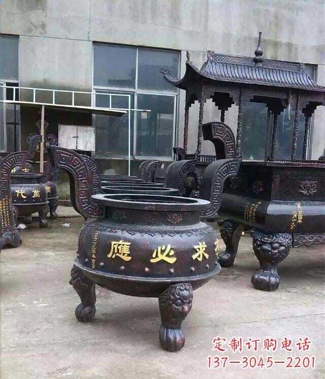 漳州铸铜寺庙香炉铜雕