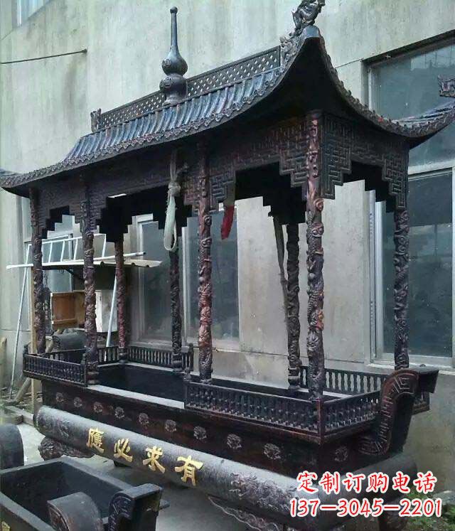 漳州铸铜寺庙香炉铜雕 (2)