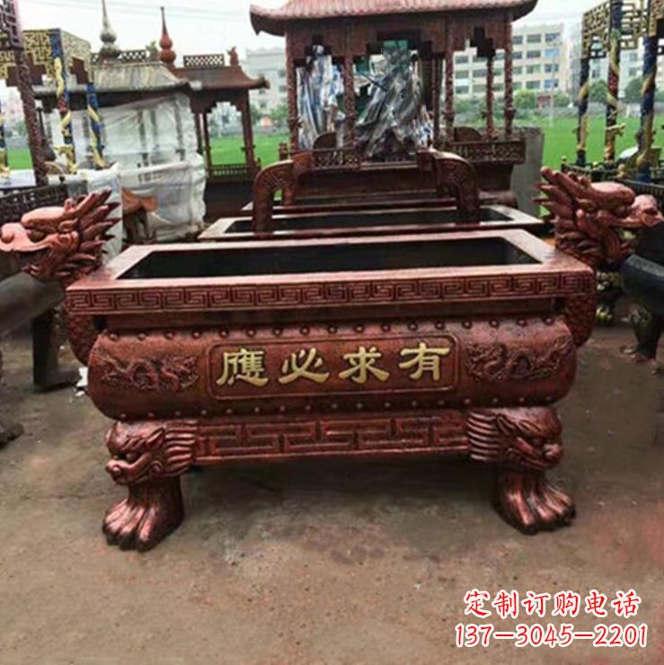 漳州紫铜香炉雕塑