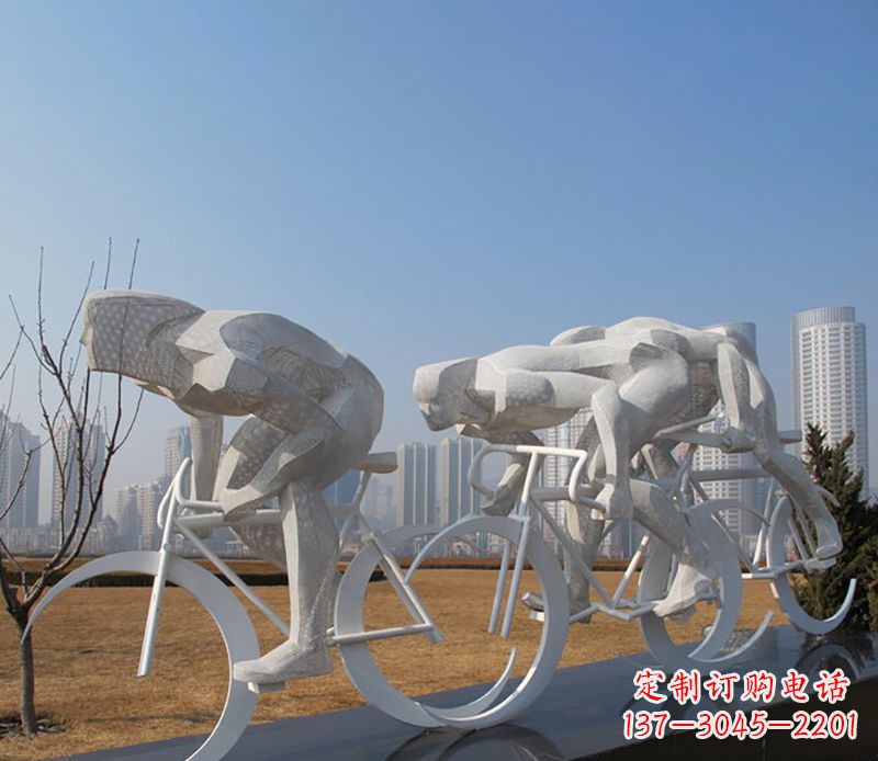 漳州自行车比赛不锈钢雕塑