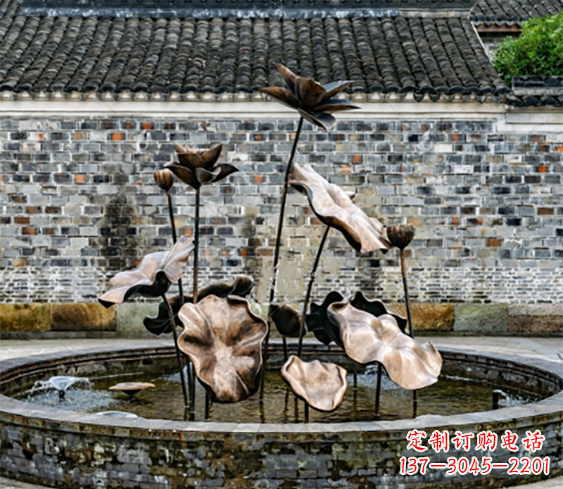 漳州铜雕荷花