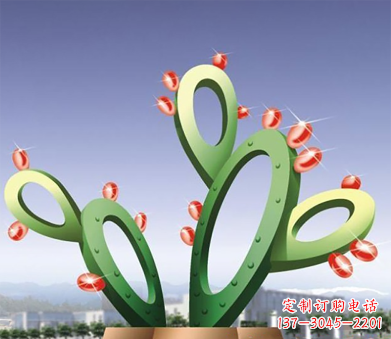 漳州仙人掌不锈钢雕塑