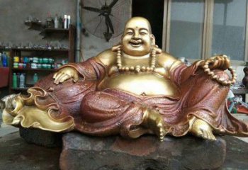 漳州宗教供奉坐式弥勒佛铜雕